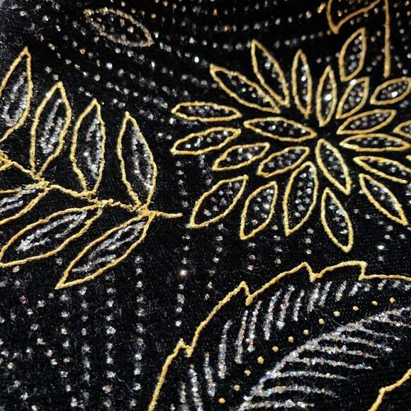 Norton McNaughton Glitzy Jacket Embroidered with Gold Threads Brocade Size 10 - Picture 4 of 5